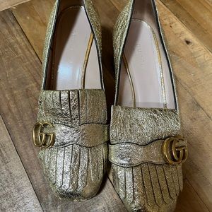 GUCCI Marmont Goatskin Loafer Pump